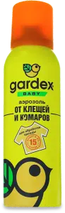 Фото 5 - Аерозоль Gardex Baby від кліщів та комарів для обробки одягу 100 мл