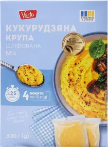 Фото 4 - Крупа Varto кукурудзяна шліфована №4 в пакетиках 4шт х 75 г