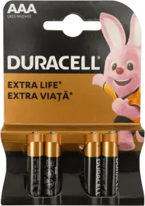 Фото 7 - Батарейка Duracell AAA LR03 MN2400 4 шт.