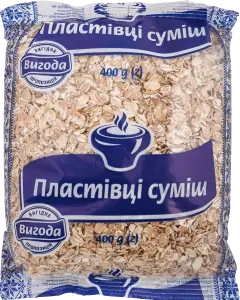 Фото 3 - Пластівці Вигода суміш 3-х видів 400 г