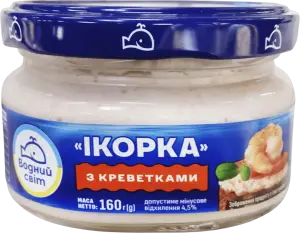 Фото 3 - Ікорка Водний Світ з креветками з ікрою океанічної риби 160 г