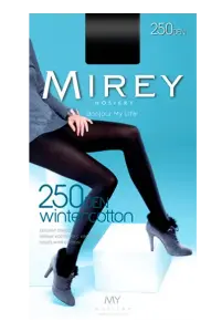 Фото 3 - Колготки жіночі Mirey Wintercotton Nero 250 DEN р.3
