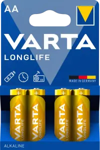 Фото 10 - Батарейка Varta Longlife AA BLI Alkaline 4 шт.