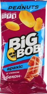 Фото 2 - Горіхи Big Bob Арахіс зі смаком бекону 60 г