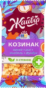 Фото 8 - Козинак Жайвір на фруктозі зі стевією Асорті з мигдалем 50 г