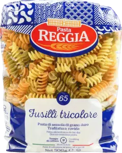 Фото 1 - Макаронні вироби Pasta Reggia Fusili tricolore №65, 500 г