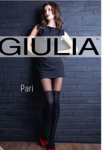 Фото 1 - Колготки жіночі Giulia Pari Nero з імітацією панчохи 60 DEN р.3