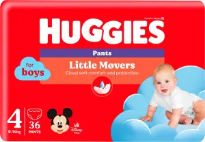 Фото 11 - Підгузки-трусики Huggies Pants для хлопчиків розмір 4 (9-15 кг) 36 шт.