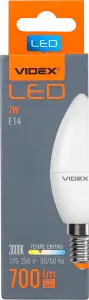 Фото 7 - Лампа світлодіодна Videx C37e 7W E14 3000K 220V