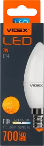 Фото 10 - Лампа світлодіодна Videx C37e 7W E14 4100K 220V