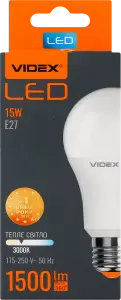 Фото 2 - Світлодіодна лампа Videx E-series A65e 15W E27 3000K 220V