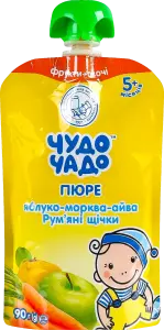 Фото 7 - Пюре Чудо-чадо Яблуко-морква-айва для дітей з 5 місяців 90 г