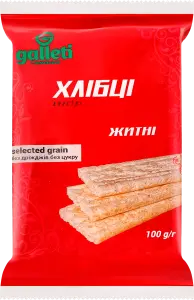 Фото 2 - Хлібці Galleti хрусткі житні 100 г
