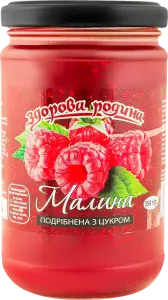 Фото 5 - Варення Здорова родина Малина подрібнена з цукром 350 г