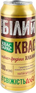 Фото 9 - Квас Тарас Хлібний Білий сильногазований нефільтрований пастеризований 500 мл