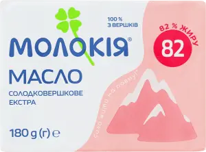 Фото 4 - Масло Молокiя солодковершкове 82% 180 г