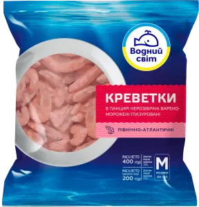 Фото 2 - Креветки Водний Світ 90/120 вареноморожені 400 г