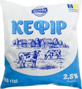 Фото 3 - Кефiр Вигода 2,5%, 400 г 