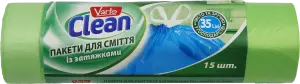 Фото 4 - Пакети для сміття Varto Clean із затягуванням 35 л 15 шт.