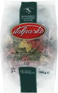 Фото 4 - Макаронні вироби Italpasta Farfalle Tricolore, 500 г
