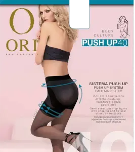 Фото 7 - Колготи жіночі ORI Push Up 40 den р.3 чорний