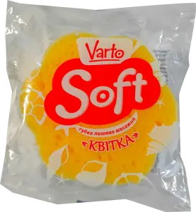 Фото 4 - Губка лазнева Varto Soft Квітка масажна