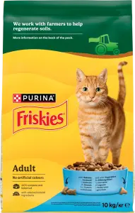 Фото 5 - Сухий корм Friskies для дорослих котів з лососем ваговий