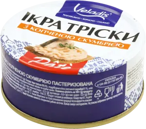 Фото 6 - Ікра тріски Veladis Pate з копченою скумбрією 100 г