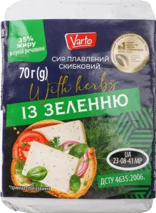 Фото 6 - Сир Varto плавлений із зеленню 55% 70 г