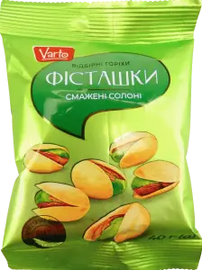 Фото 12 - Горіхи Varto Фісташки смажені солоні 40 г