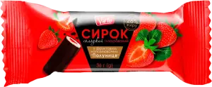 Фото 6 - Сирок глазурований Varto з полуничним наповнювачем 26% 36 г