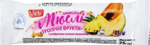 Фото 7 - Батончик-мюслі Varto з тропічними фруктами 25 г