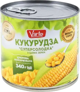 Фото 5 - Кукурудза Varto цукрова консервована 340 г