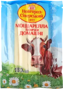 Фото 12 - Сир Новгород-Сіверський Моцарелла палички домашні м'який 45% 180 г