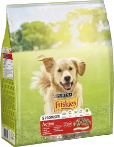 Фото 9 - Сухий корм Friskies Active для дорослих собак з підвищеною активністю з яловичиною 2.4 кг