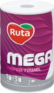 Фото 10 - Рушник паперовий Ruta Mega 2-шаровий 1 шт