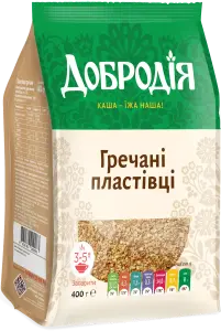 Фото 10 - Пластівців гречані Добродія Гречані 400 г