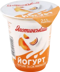 Фото 12 - Йогурт Яготинське персик-маракуйя 2.1% 260 г