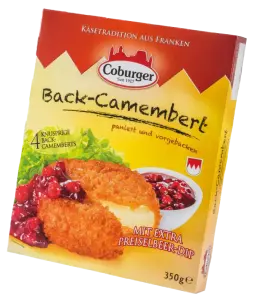 Фото 10 - Сир Coburger Camembert для запікання з журавлинним соусом 45% 350 г