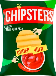Фото 4 - Чипси картопляні Chipster's Томат Спайсі 95 г