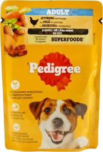 Фото 7 - Вологий корм Pedigree для дорослих собак Курка і овочі в соусі 100 г