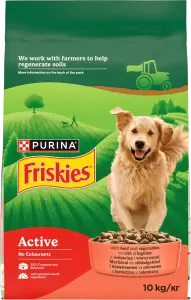 Фото 5 - Сухий корм Friskies Active для дорослих собак з підвищеною активністю з яловичиною 10 кг