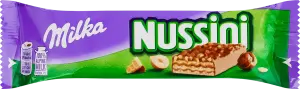 Фото 2 - Вафлі Milka Nussini з фундуком та какао 31 г