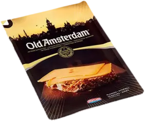 Фото 12 - Сир Old Amsterdam Гауда Класик скибочки 48% 150 г