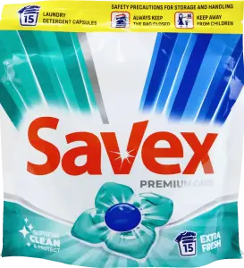 Фото 10 - Капсули Savex Super Caps Extra Fresh для праня 15 шт