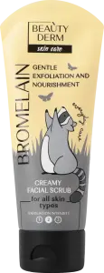 Фото 1 - Кремовий скраб для обличчя Beauty Derm Skin Care Bromelain з абрикосовою кісточкою 75 мл