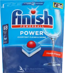 Фото 8 - Таблетки для миття посуду Finish Powerball All in 1 Max в посудомийних машинах 48 шт.