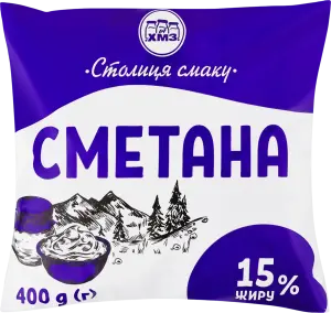 Фото 3 - Сметана Столиця Смаку 15% 400 г