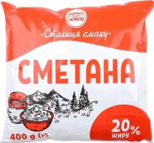 Фото 2 - Сметана Столиця Смаку 20% 400 г