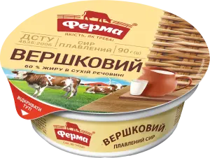 Фото 9 - Сир Ферма Вершковий плавлений 60% 90 г